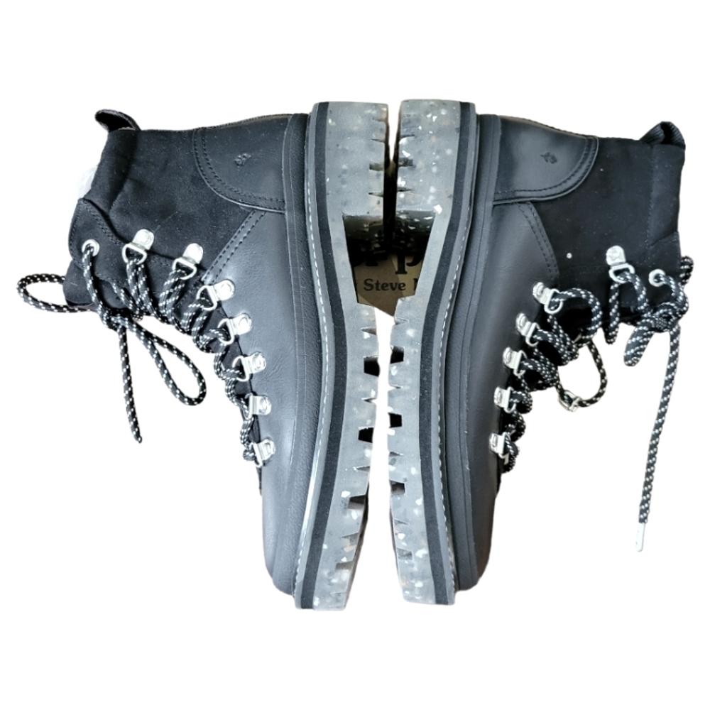 Steve Madden‎ Womens Bunii Faux Leather Combat & Lace-up Boots 7.5 - Picture 3 of 15